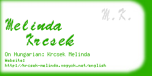 melinda krcsek business card